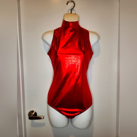 Red metallic bodysuit - Picture 4 of 4